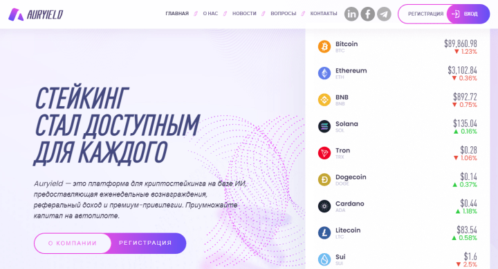 Обзор проекта Auryield